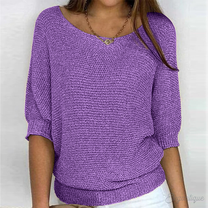 Women&#39;s Long-Sleeve Airy Knit Sweater