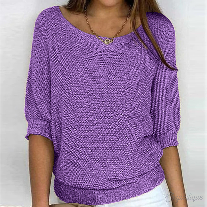 Women&#39;s Long-Sleeve Airy Knit Sweater