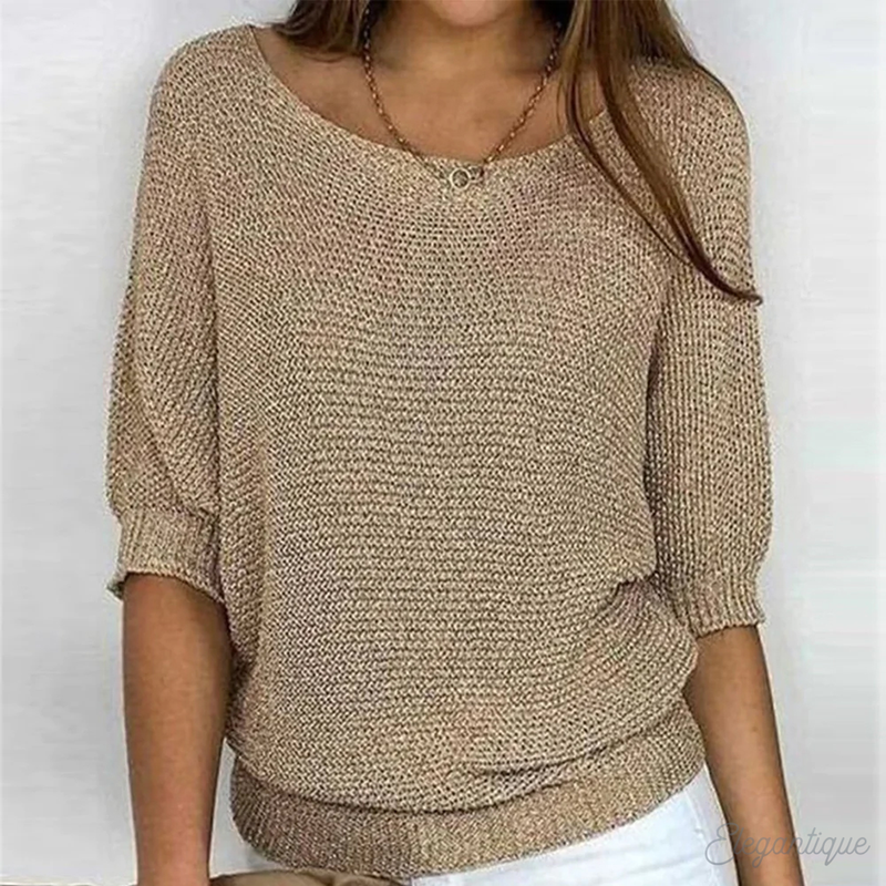 Women&#39;s Long-Sleeve Airy Knit Sweater