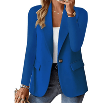 Women&#39;s Long Sleeve Blazer With Slim Pocket Closure