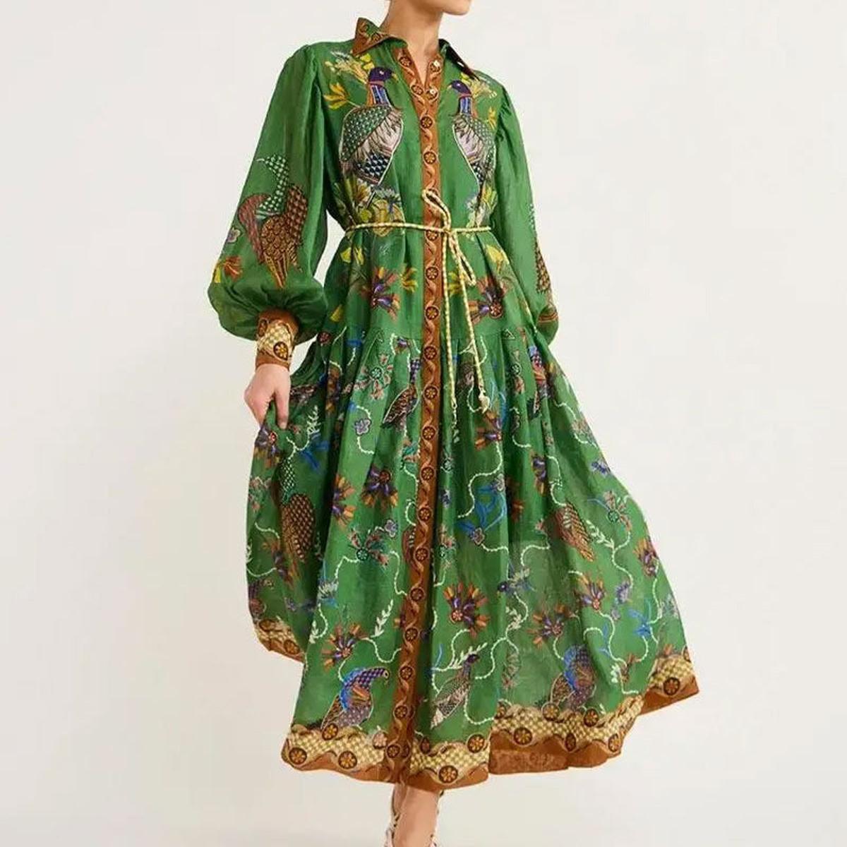 Women&#39;s Long Sleeve V-Neck Maxi Dress