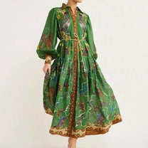 Women&#39;s Long Sleeve V-Neck Maxi Dress