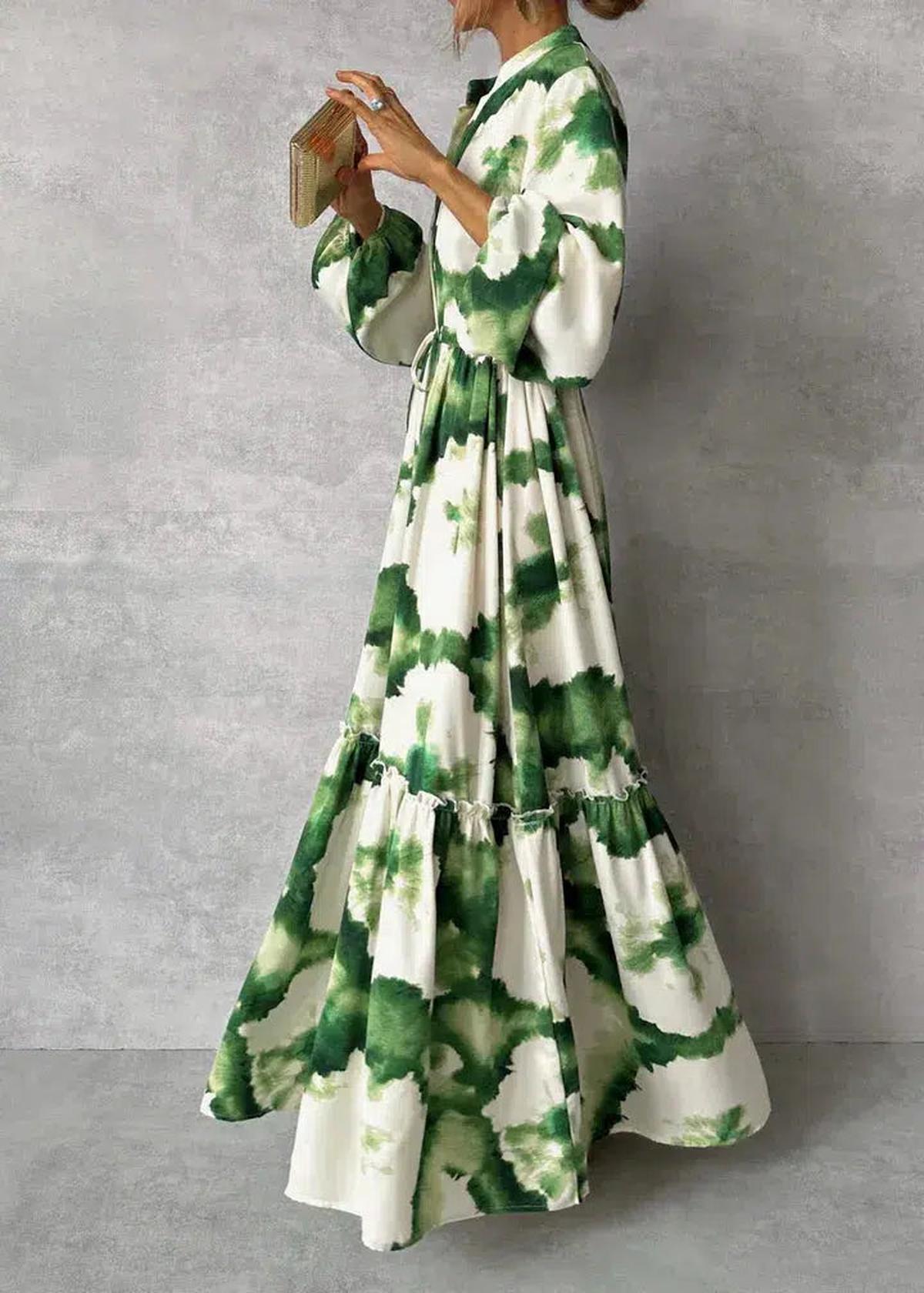 Women&#39;s Long Sleeve V-Neck Maxi Dress