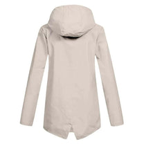 Women&#39;s Long Water-Resistant Raincoat With Hood
