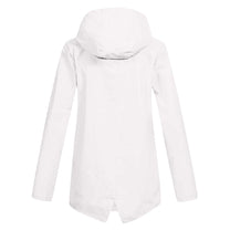Women&#39;s Long Water-Resistant Raincoat With Hood