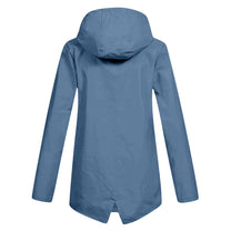 Women&#39;s Long Water-Resistant Raincoat With Hood