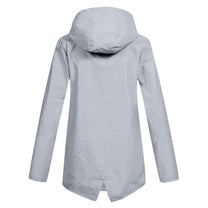 Women&#39;s Long Water-Resistant Raincoat With Hood