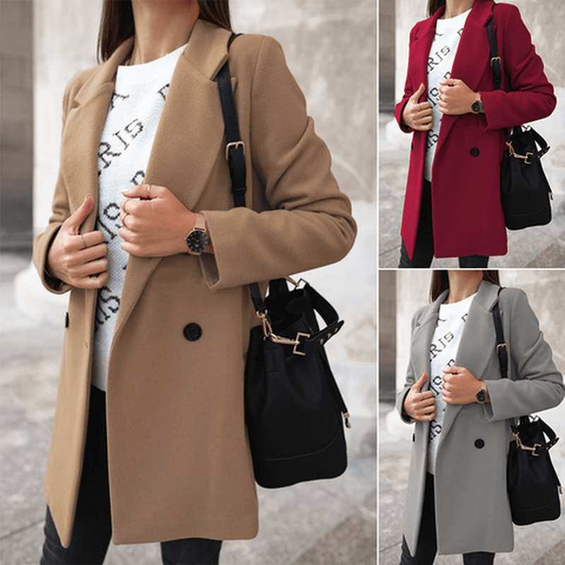 Women&#39;s Long Winter Coat With Fur Collar And Waterproof Design