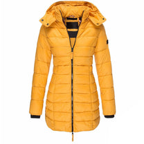 Women&#39;s Long Winter Parka Coat With Hood And Down Filling