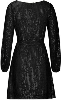 Women&#39;s Loose Mini Party Dress With Sequins
