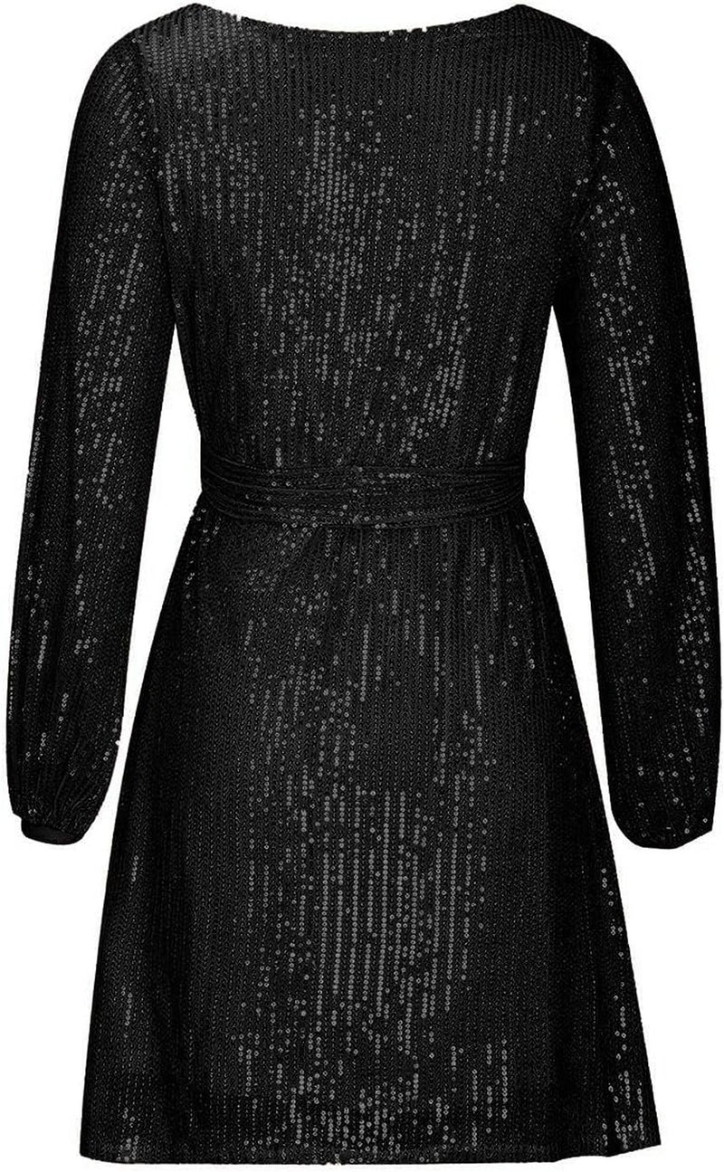 Women&#39;s Loose Mini Party Dress With Sequins