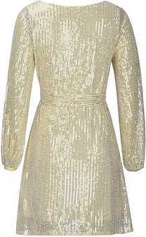 Women&#39;s Loose Mini Party Dress With Sequins