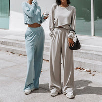Women&#39;s Loungewear Set With Fashionable Pants