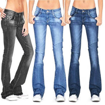 Women&#39;s Low Rise Flared Vintage Jeans