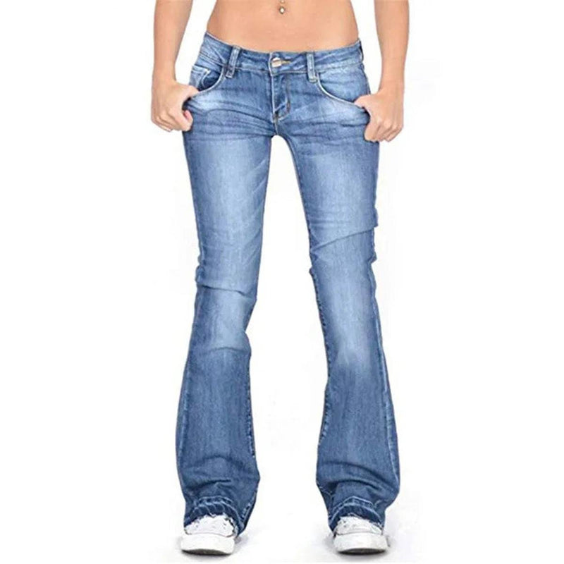 Women&#39;s Low Rise Flared Vintage Jeans