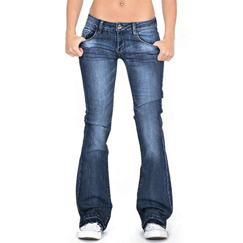 Women&#39;s Low Rise Flared Vintage Jeans