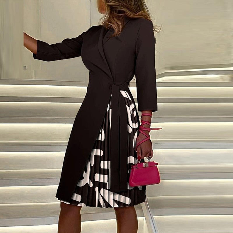 Women&#39;s Notched Collar Blazer Dress