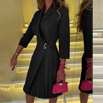 Women&#39;s Notched Collar Blazer Dress