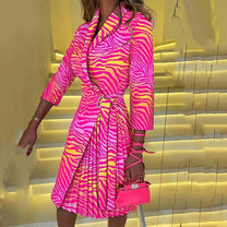 Women&#39;s Notched Collar Blazer Dress