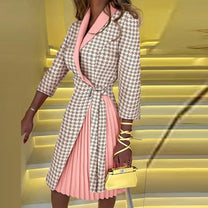 Women&#39;s Notched Collar Blazer Dress