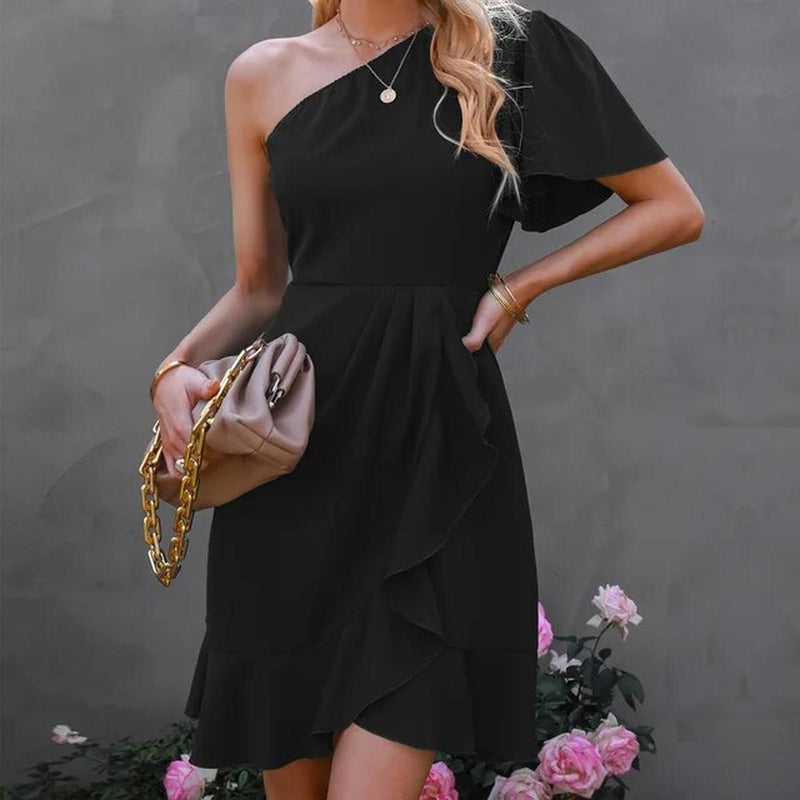 Women&#39;s One-Shoulder Summer Dress