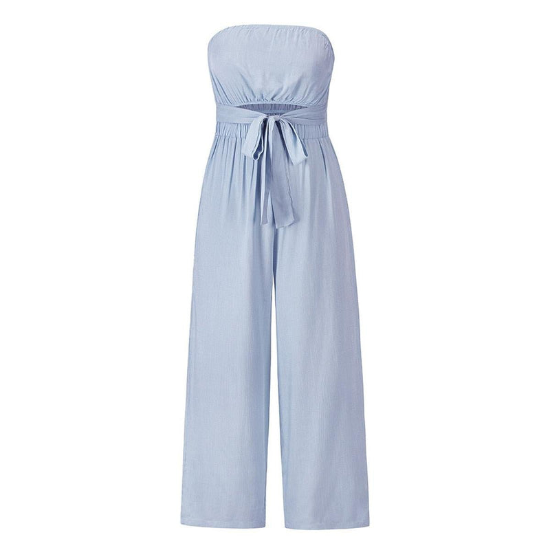 Women&#39;s Open Back Jumpsuit With Adjustable Straps