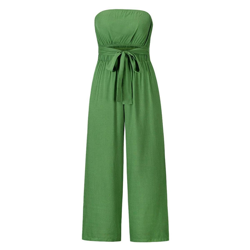 Women&#39;s Open Back Jumpsuit With Adjustable Straps