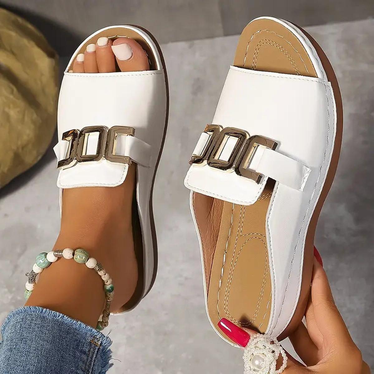 Women&#39;s Open Toe Wedge Sandals With Cushioned Insole