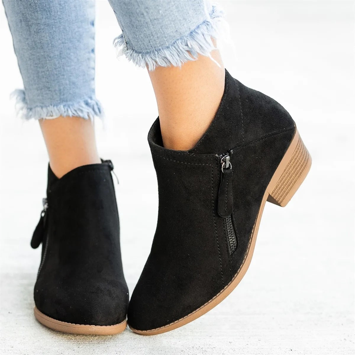 Women&#39;s Orthopedic Leather Ankle Boots
