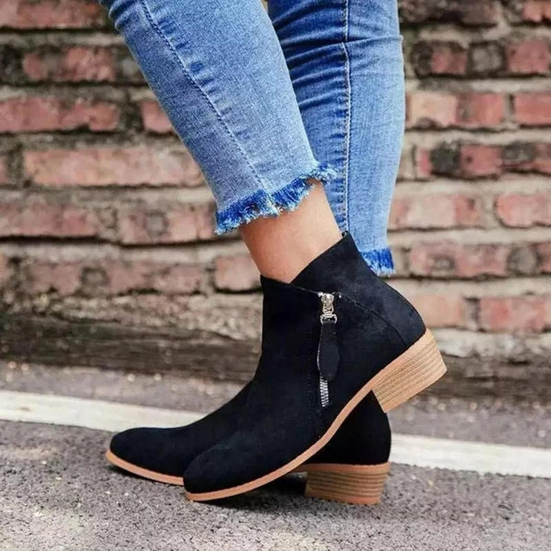 Women&#39;s Orthopedic Leather Ankle Boots