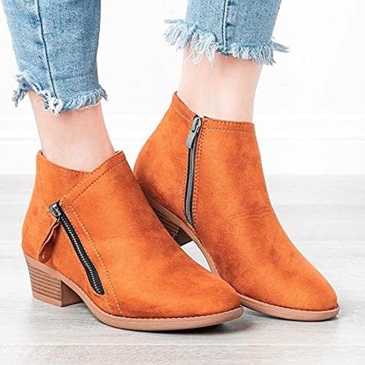 Women&#39;s Orthopedic Leather Ankle Boots