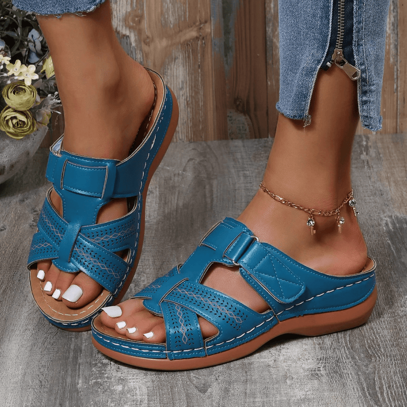 Women&#39;s Orthopedic Leather Open-Toe Sandals