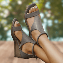 Women&#39;s Orthopedic Leather Sandals With Heels