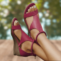 Women&#39;s Orthopedic Leather Sandals With Heels