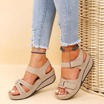 Women&#39;s Orthopedic Velcro Wedge Sandals