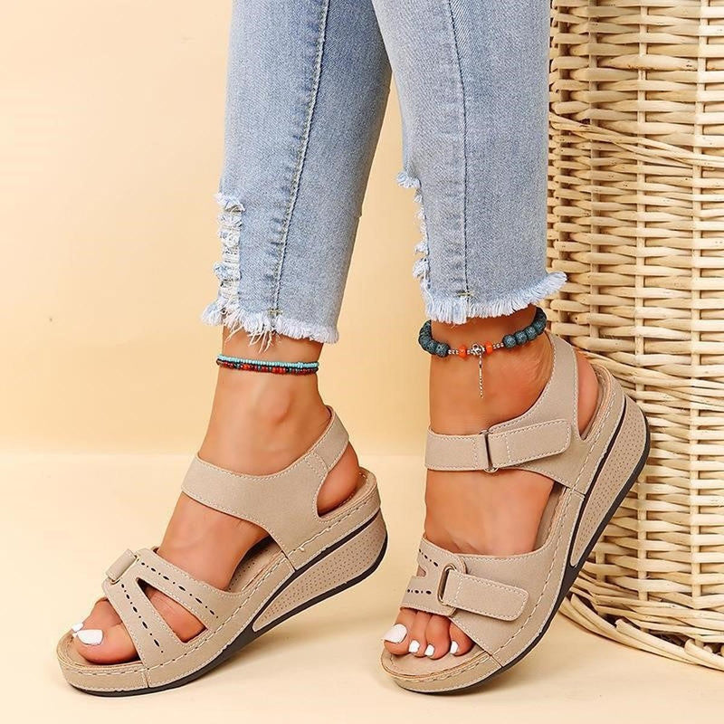 Women&#39;s Orthopedic Velcro Wedge Sandals