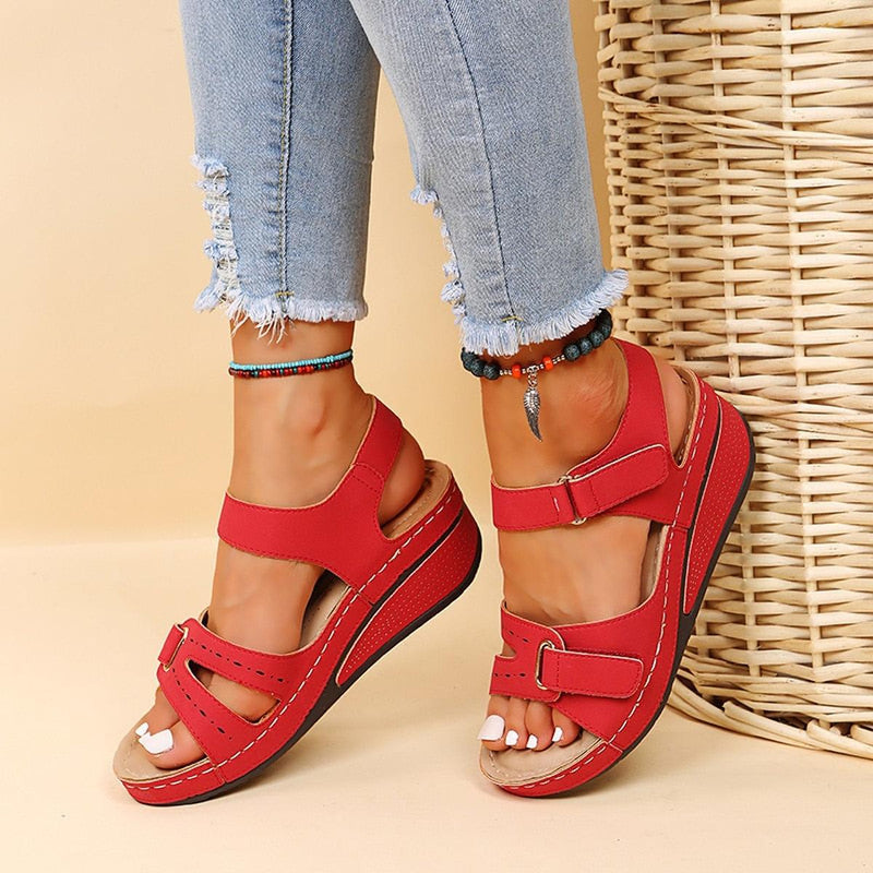Women&#39;s Orthopedic Velcro Wedge Sandals