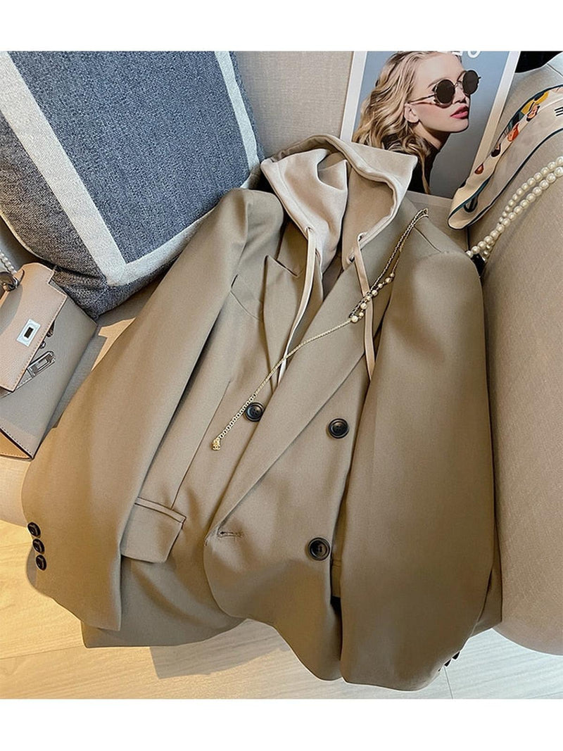 Women&#39;s Oversized Hooded Blazer