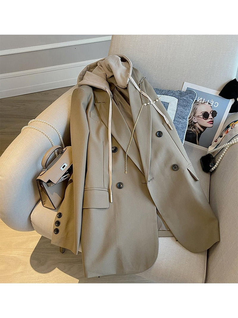 Women&#39;s Oversized Hooded Blazer