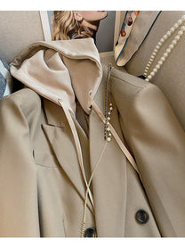 Women&#39;s Oversized Hooded Blazer