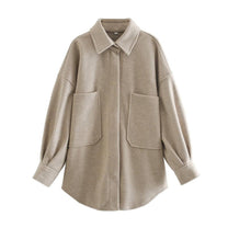 Women&#39;s Oversized Transitional Jacket With Large Pockets
