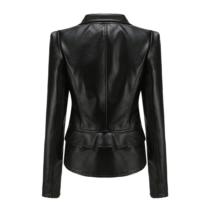 Women&#39;s PU Leather Biker Jacket