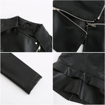 Women&#39;s PU Leather Biker Jacket