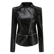 Women&#39;s PU Leather Biker Jacket