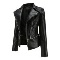 Women&#39;s PU Leather Biker Jacket