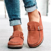 Women&#39;s PU Leather Buckle Loafers