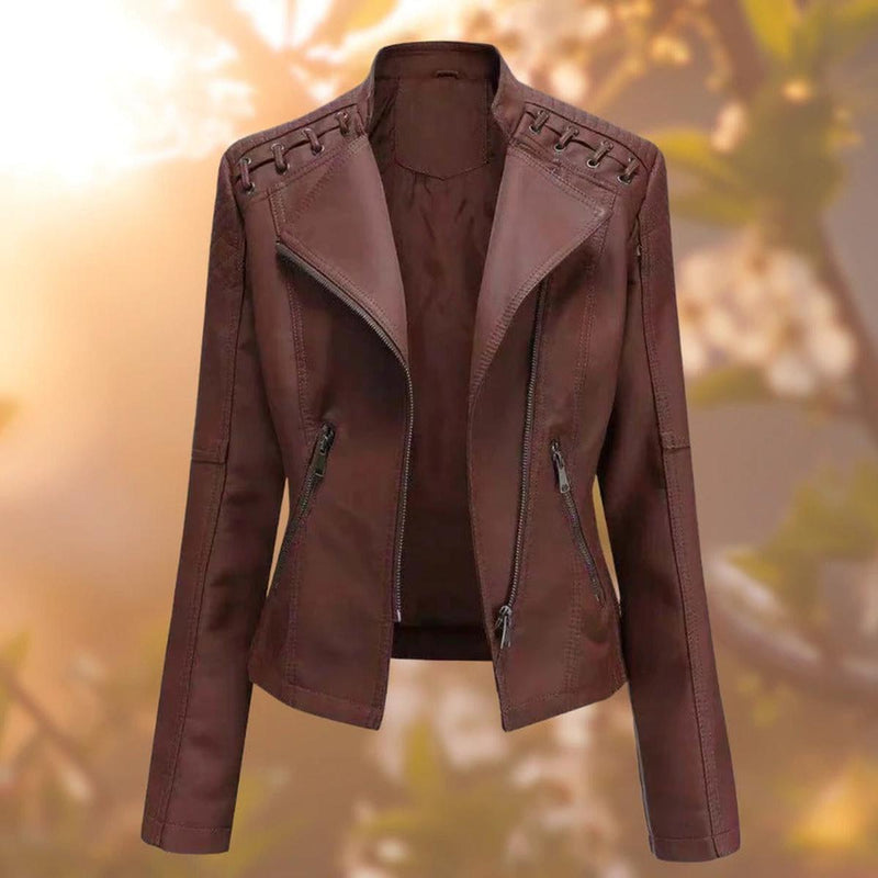 Women&#39;s PU Leather Jacket For Autumn Winter