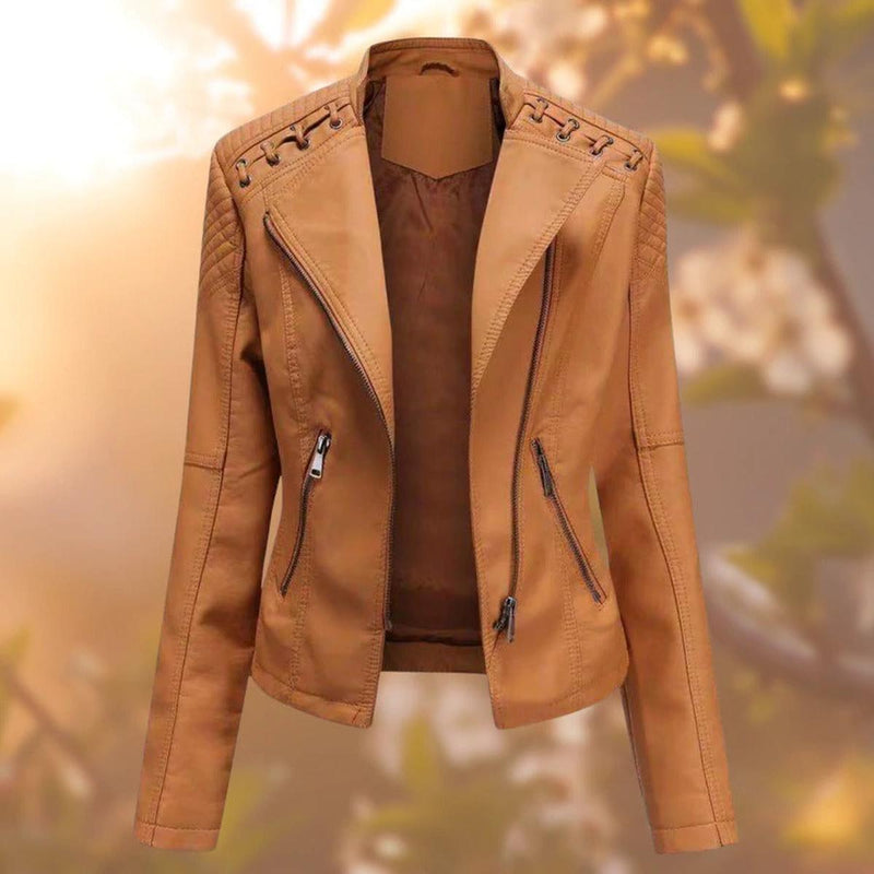 Women&#39;s PU Leather Jacket For Autumn Winter