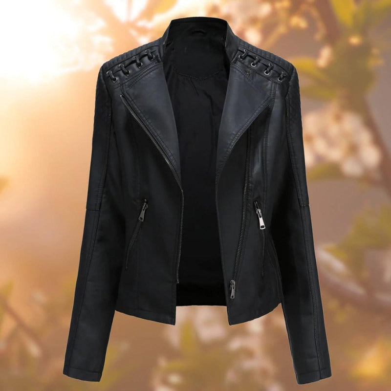 Women&#39;s PU Leather Jacket For Autumn Winter
