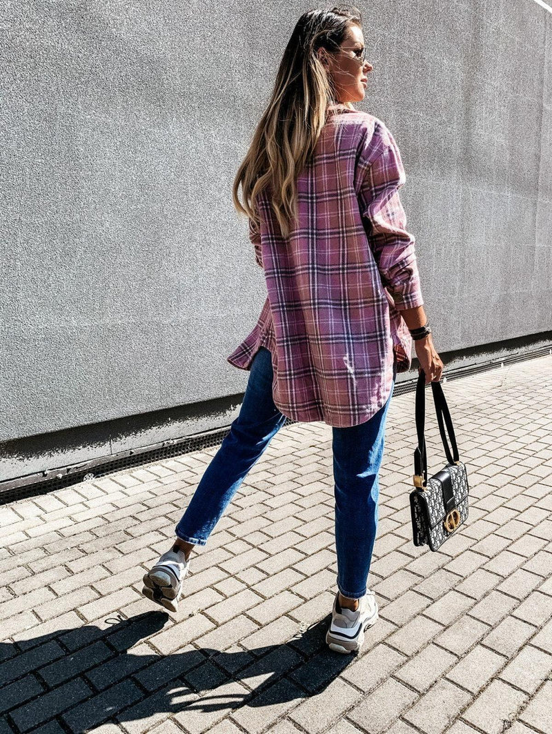 Women&#39;s Plaid Tailored Jacket